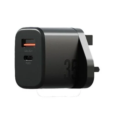 Wall Charger Velox With Weave Cable Bazic - Black
